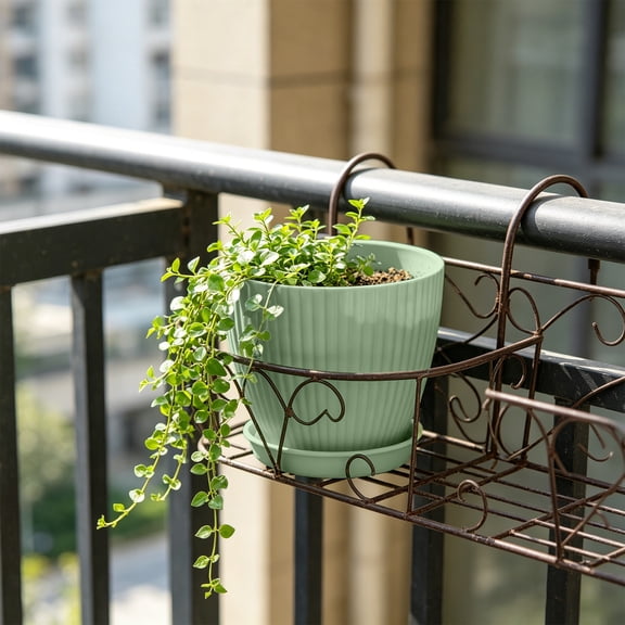Plastic Plant Pots with Drainage Tray - Thickened Flower Containers for Indoor & Outdoor Cacti and Houseplants, Durable Grower Pots
