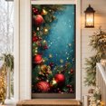 thumbnail image 4 of Dmlowu Christmas Door Cover 35x71in, Thick Fabric Holiday Door Curtain with Hanging Rope, Easy Install Front Door Wall Decoration for Xmas Party, 4 of 6