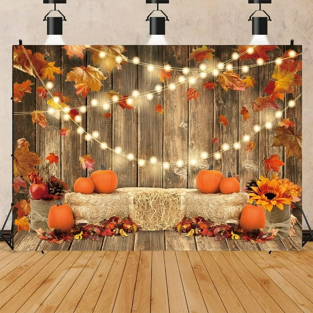 Ganfancp Otoño Cosecha Atmosphered Calabaza Fiesta Acción de Gracias 59.06X39.37 Pulgadas Tela de Fondo Escena Diseño Foto Holiday Party Fondo Decoración Ofertas Del Día 1X Tela de Fondo