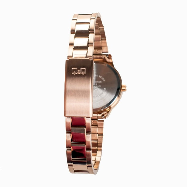 Reloj Q&Q Mujer Analógico Oro Rosa Q11A006PY Bodega Aurrera en línea