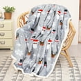 thumbnail image 6 of Catalonia Sherpa Throws Comfy Micro Mink Fleece Comfort Blanket 50x60 inch, Super Soft Plush Sofa Couch Reversible Bed TV, Caring Gift, 6 of 7