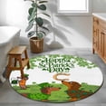 thumbnail image 3 of Round Rugs 3Ft, St. Patrick's Day Round Area Rug Washable Indoor Throw Carpet, Green Lucky Clovers Dog Small Non Slip Circle Rug for Bedroom Living Room Home Decor Aesthetic, 3 of 8