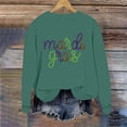 thumbnail image 4 of Craaazy St Patricks Day Shirts Women's Long Sleeve Green Theme Leisure Shamrock Prints Crewneck Raglan Sleeve Hoodless Clothes Gifts, 4 of 6