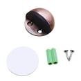 thumbnail image 2 of Door Stoppers, Self Adhesive Floor Door Stops No Drill White Door Stopper for Bottom of Door with Rubber Bumper Wall Protector, Dome Shaped, 2 of 6