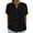 Black, variant on Seductiva Women's Dress Shirts Long Sleeve Women Women's Fashionable Casual V Neck Short Sleeve Cotton and Linen Top Shirt Wrinkle-Free Solid Work Blouse Loose Tees