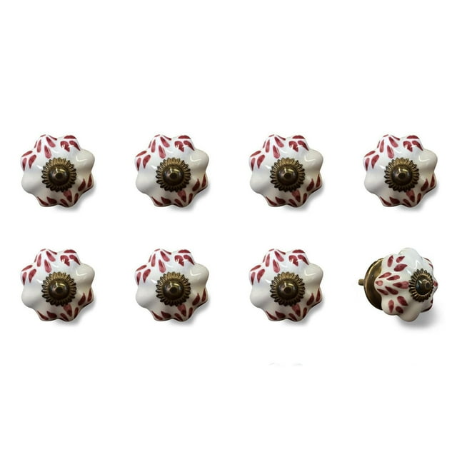 KNOB-IT VINTAGE HANDPAINTED CERAMIC KNOBS (8 Pack) K000001