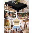 thumbnail image 5 of Black Table Cloth, Pure Black Waterproof Tablecloth for Rectangle Tables, Reusable Washable Fabric Table Cover for Restaurant Kitchen Dining Tables 60"x120", 5 of 6