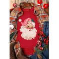 thumbnail image 3 of Women's Red Christmas Santa Claus Print Crew Neck T-Shirt - [ZhiHiMeRi] | (US 20-22)2XL, 3 of 7