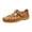 Light Brown, variant on EKVAHL Women's Closed Toe Fisherman Sandals, Leather Cutout Ankle Strap Non-Slip Wedges, Orthopedic Arch Support Beach Summer Walking Shoes Brown
