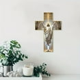 thumbnail image 6 of Vintage Wooden Christian Cross Wall Hanging - Carved Wood Cross Religious Home Decor, Durable Wooden Cross Ornament for Living Room Bedroom Wall, Faith Inspired Accent Decoration, 12*8in, Colorful, 6 of 6