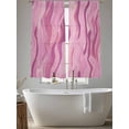 thumbnail image 5 of Impressionist Style Sheer Curtains 72 Inches Long 2 Panels Abstract Pink Gradient Minimalist Light Filtering Semi Sheer Window Curtains Drapes for Bedroom Living Room 52"x72", 5 of 7