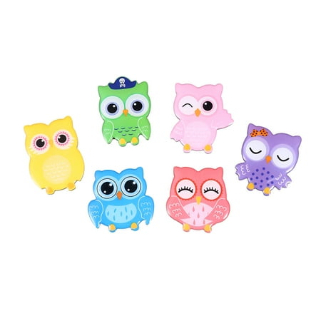 

Homemaxs 6PCS Magnetic 3D Mini Animal Refrigerator Stickers Resin Owl Fridge Magnets Home Decoration