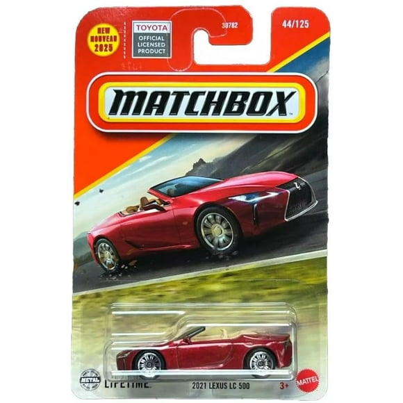 Matchbox para coche fundido a presión Lexus LC 500 2021, escala 1:64, color rojo