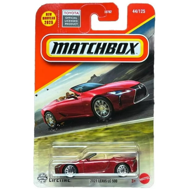 Matchbox para coche fundido a presión Lexus LC 500 2021, escala 1:64, color rojo