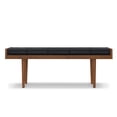 thumbnail image 3 of Simpli Home Anya 51 inch Wide Contemporary Modern Rectangle Ottoman Bench in Black Genuine Leather, Assembled, 3 of 11