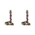 thumbnail image 4 of Bearachild Flores de glicinia artificiales fáciles de limpiar y duraderas para decoración de jardín Rojo púrpura 2Conjunto, 4 of 6