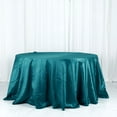 thumbnail image 6 of Efavormart 132" Peacock Teal Accordion Crinkle Taffeta Seamless Round Tablecloth, 6 of 11