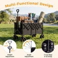 thumbnail image 4 of Gianna Foldable Wagon Cart, 440lbs Capacity heavy-duty steel frame，Large-capacity gardening cart，All-terrain tires for camping, 4 of 6