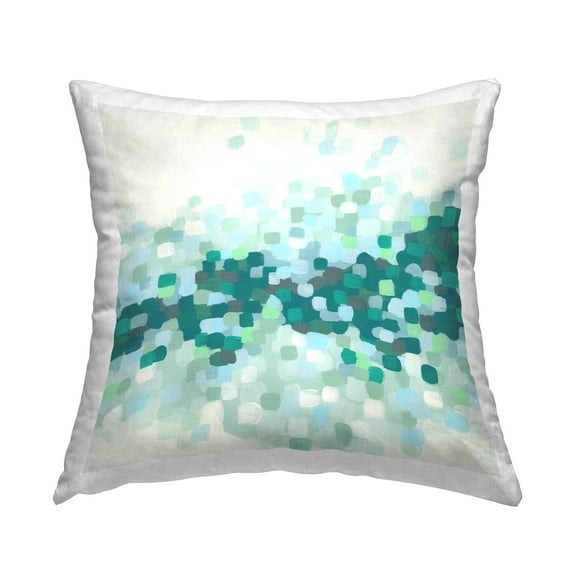 Stupell Industries Green Speckled Shapes Decorative Printed Throw Pillow Design by June Erica Vess