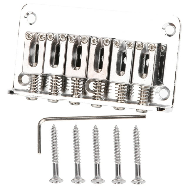 Puente de guitarra para niños Bling Bling Estructura estándar de metal duradero 78 mm Plata