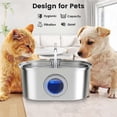 thumbnail image 4 of Pet Water Fountain Stainless Steel with Window Water Feeder (EU Plug), 4 of 5