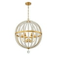 thumbnail image 2 of Crystorama Roxy 6 Light Antique Gold Chandelier - 22'' W x 29.75'' H, 2 of 5