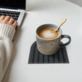 thumbnail image 4 of Unique Bargains 1 Pc Simple Design Silicone Coaster Dark Gray, 4 of 5