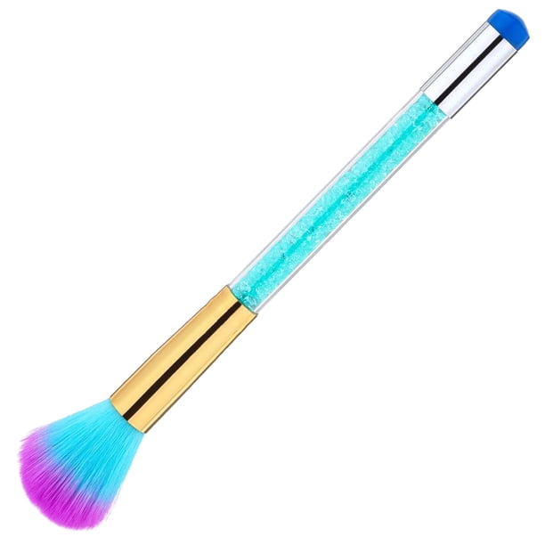 Cepillo Limpiador de Polvo Zulema Nail Art Glitter Herramienta de Eliminación de Polvo Azul