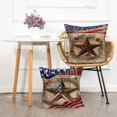 thumbnail image 2 of USA American Independence Day Throw Pillow Covers 18"x18" Set of 4 Welcome 4th of July Patriotic Pillow Covers Square Decorative Star Cushion Cover for Living Room Sofa Couch Bed Pillowcases, 2 of 5