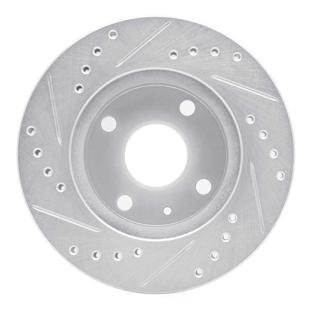 Dynamic Friction Company 631-54001L DFC Brake Rotor - Drilled And Slotted - Silver