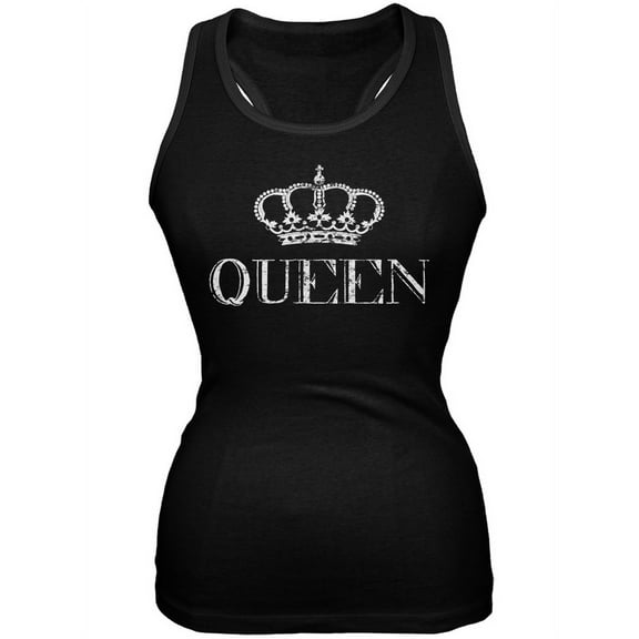 Queen Black Soft Juniors Tank Top - Large