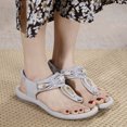 thumbnail image 3 of Vedolay Ladies Sandals Women's Comfy Sandals Breathable Summer Orthopedic Open Toe Sandals,Gray 8.5, 3 of 4