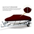thumbnail image 2 of Seamander 600 Denier Heavy duty Waterproof Boat Cover, Fits boats 23'-24'L x 102"W, V-Hull Fishing Ski Boat Pro Bass Inboard Outboard Trailerable Boat Covers, Burgundy, 2 of 6