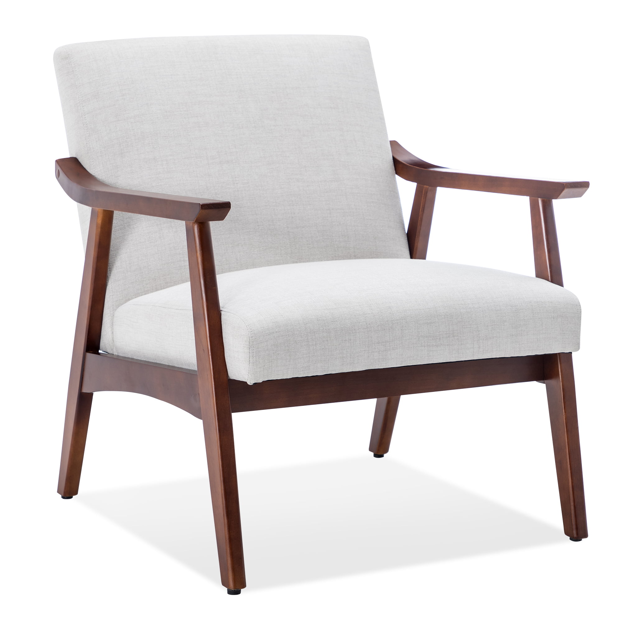 BELLEZE Mid-Century Modern Accent Chair Living Room Upholstered Faux