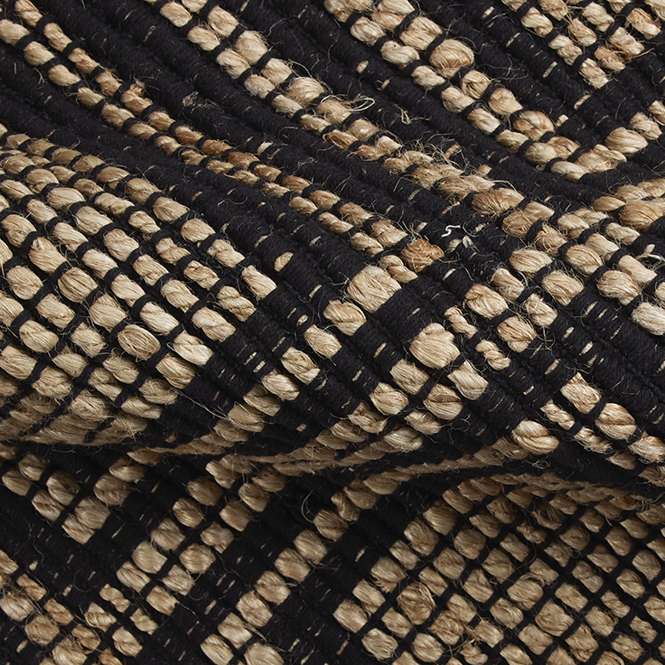Better Homes & Gardens Black & Natural Interlocking Jute 30" x 46" Accent Rug