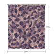 thumbnail image 5 of Purple and Pink Leopard Pattern Shower Curtain 72"x84" ,Bathroom Decorative Shower Curtains Set with 12 Hooks,Modern Waterproof Washable Shower Curtain, 5 of 6