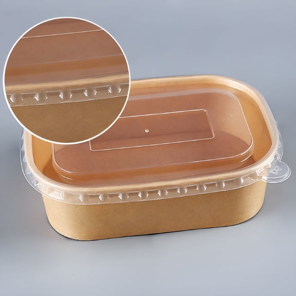 ACDANC 20Pcs Disposable Paper Charcuterie Boxes with Clear Lids - 500ml