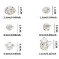 thumbnail image 3 of 15Pc Flower Pattern Minis Teapot Cup Plate Dollhouses Kitchen Accessories 1:12 Dollhouses Miniature Porcelain Teacup Set, 3 of 7