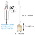 thumbnail image 4 of Kiven J-Type track lighting pendants Adjustable Height,Crystal J track pendant lights,Decorative Track Lighting Fixture for Kitchen Island Hallway Cafe,Shining Gold(3 pack), 4 of 7