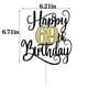 thumbnail image 2 of Decoración Para Tarta De Feliz Cumpleaños 69, Decoración Para Tarta De Fiesta De Cumpleaños 69 (Destellos Negros Y Dorados 69), 2 of 5