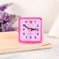 thumbnail image 5 of Brightly Colored Transparent Silent Desk Alarm Clock - Precise Quartz Movement Non-ticking Clock for Bedroom, Office & Nightstand, Compact and Portable,Silent Quartz Desk Clock(Pink,), 5 of 7