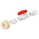 thumbnail image 4 of Kit de conector de válvula de bola G1/2 con adaptador de ajuste de fondo blanco y rojo para tanque de agua, 4 of 5