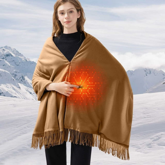 AHMT Cordless Throw Blanket, Heated Blanket Battery Operated, Cordless Heated Blanket, Wearable USB Heated Blanket, On The Go Cordless Heated Throw, Portable Cordless Heated Throw Shawl(F,A)