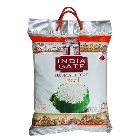 India Gate White Basmati Rice Excel, 10 lb.