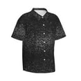 thumbnail image 2 of Daiia Black And White Dotted Hawaiian Shirt for Men Gentle Cotton Regular Short Sleeve Casual-Medium, 2 of 9