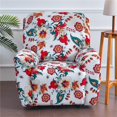 thumbnail image 1 of Housses de Fauteuil Inclinable pour Chaise Électrique avec Poches, Housse Extensible 4 Pcs pour Fauteuils, Protecteur de Meubles pour Salon (Fleur Rouge), 1 of 8