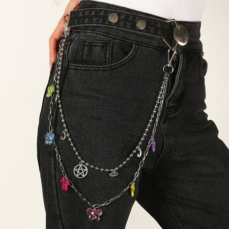 Pants Chain Fashion Metal Butterfly Pattern Pocket Chain Jeans Chain ...