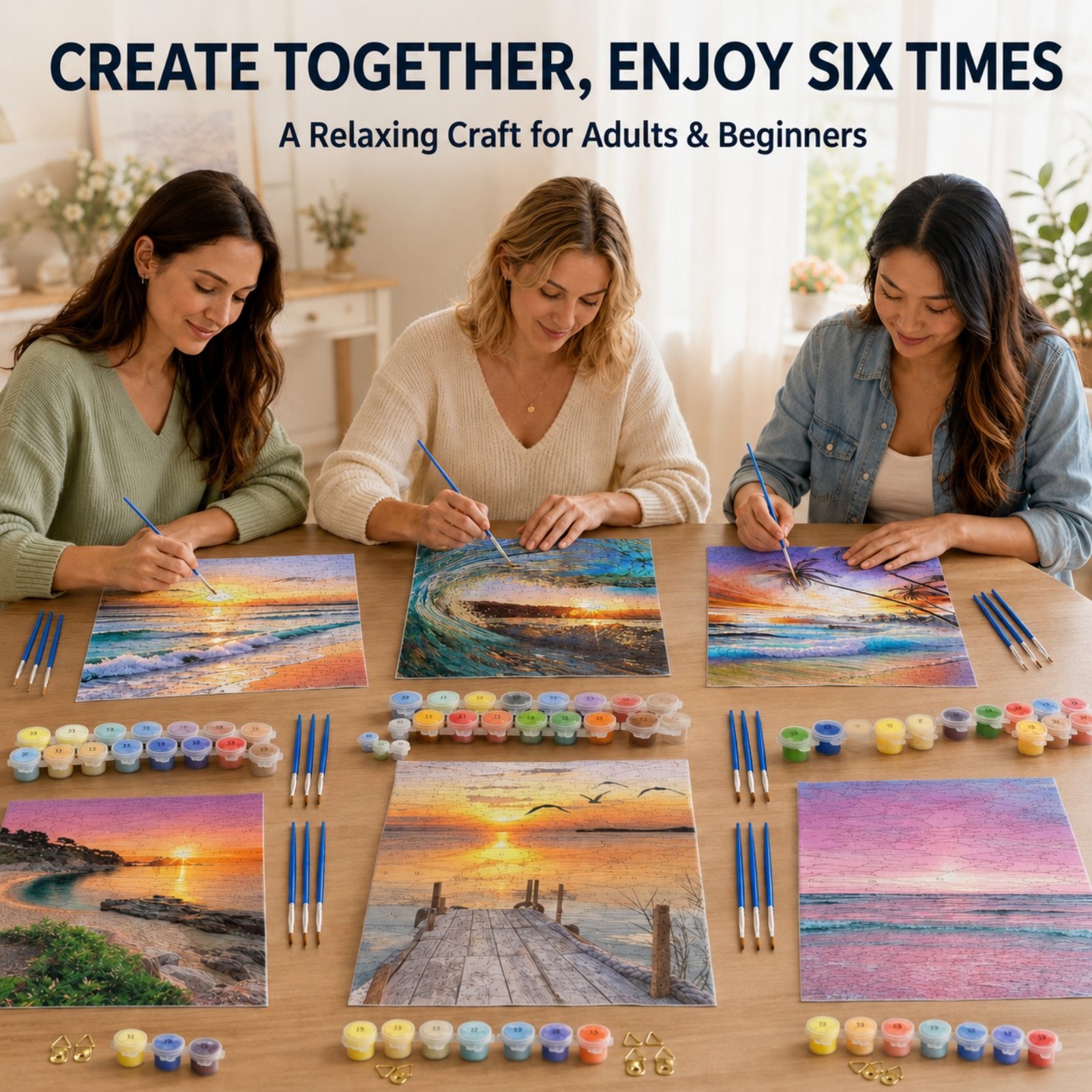 JYLMOOD Paint by Numbers Kit 6-Pack 30x40cm photo 3