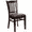 Burgundy Vinyl Seat/Walnut Wood Frame, variant on Flash Furniture HERCULES Series Vertical Slat Back Walnut Wood Restaurant Chair - Black Vinyl Seat