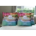 thumbnail image 6 of Ambesonne Landscape Throw Pillow Cover 4 Pack, Vietnam Rain Forest, 18", Blue, 6 of 7